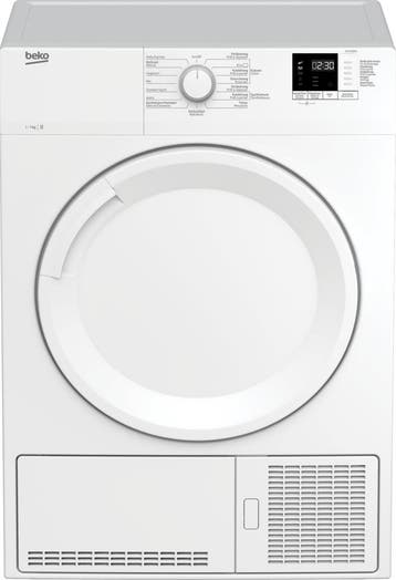 Beko DC72301BX - Condensdroger - 7 kg - AquaWave - 65 dB -, Ophalen of Verzenden, Zo goed als nieuw, Voorlader, 85 tot 90 cm