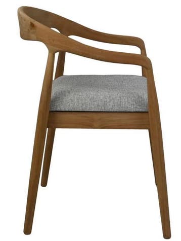 2dekans | Hsm Collection Modena Eetkamerstoel - Teak en, Huis en Inrichting, Stoelen, Ophalen of Verzenden, Zo goed als nieuw