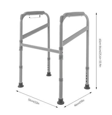 Verstelbare Toilet Sta-Hulp met Antislip Veiligheidsframe, Verzenden, Nieuw