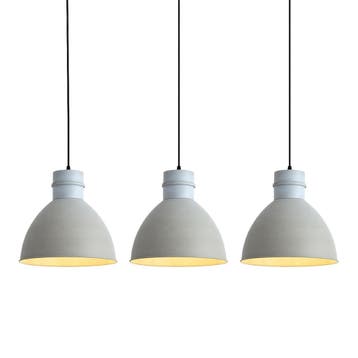 Set van 3 landelijke hanglampen grijs - Dory, Verzenden, Nieuw, Landelijk