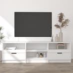 vidaXL Tv-meubel 150x33,5x45 cm bewerkt hout wit, 100 tot 150 cm, Verzenden, Nieuw, Minder dan 100 cm