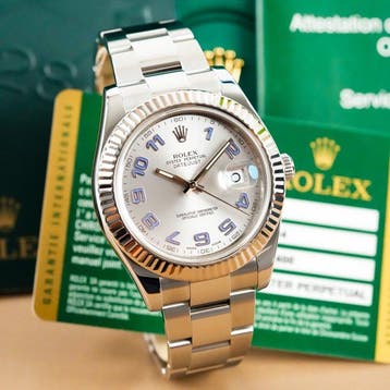 Rolex - Datejust 41 Fluted Bezel Silver Dial - 116334 -, Nieuw