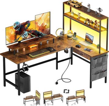 Gaming bureau - Gaming desk - Hoekbureau - 170x100 cm - Brui, Verzenden, Zo goed als nieuw