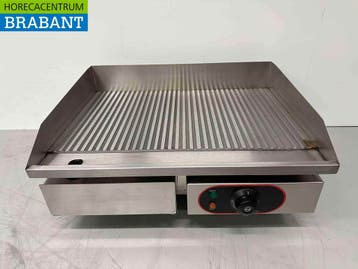 HCB RVS Grillplaat Bakplaat Geribbeld 55 cm 230V Horeca, Ophalen of Verzenden, Nieuw zonder verpakking