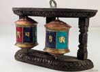 Gebedsmolen of gebedswiel - hard hout - 1960-1970 -