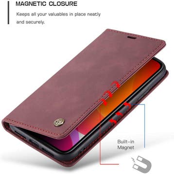CaseMe book case leer - Apple iPhone 11 - rood, Verzenden, Nieuw