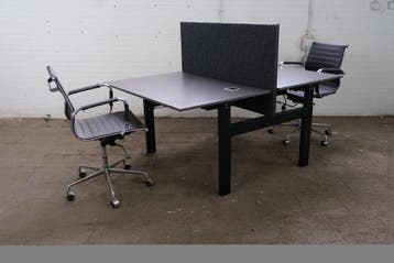 Duo werkplek slinger verstelbaar met scherm en stroom ZGAN, Verzenden, Gebruikt