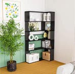 Hoekboekenkast 5 Lagen – Open Wandkast met LED Verlichting, Verzenden, Nieuw