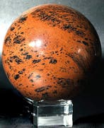 Radiant Mahogany Obsidian Sphere – Diepe aardetinten &