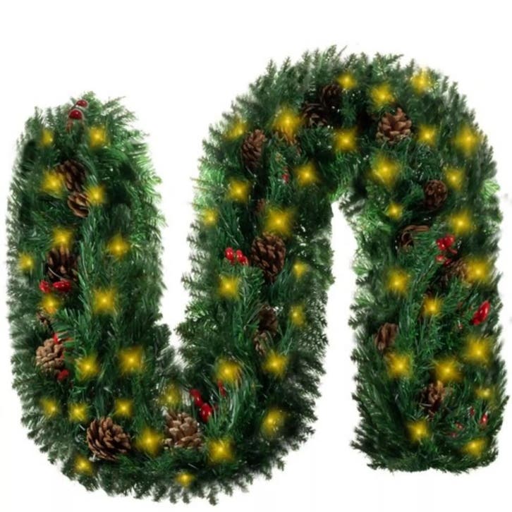 Ruhhy Premium HQ Kerstboom Slinger met LED: 2.7m van Fees..., Diversen, Kerst, Nieuw, Ophalen of Verzenden