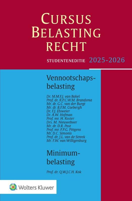 Studenteneditie Cursus Belastingrecht Vennoots 9789013178258, Boeken, Studieboeken en Cursussen, Zo goed als nieuw, Verzenden