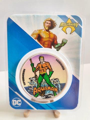 Samoa. 5 Dollars 2023, Aquaman, 1 Oz .999 Silver (Zonder