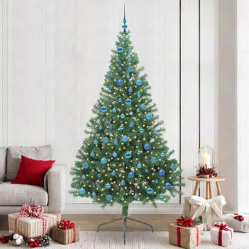 vidaXL Kunstmatig Voorverlicht Kerstboom met 300 LED Groen, Verzenden, Nieuw