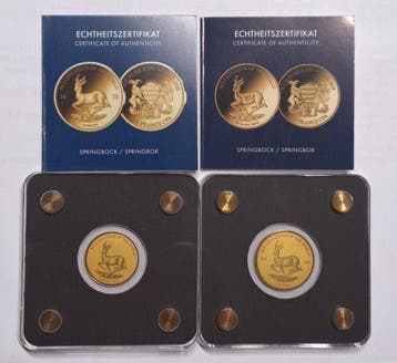Tsjaad. 3000 Francs CFA 21019/2020, Springbok, 2 x 1/500 oz