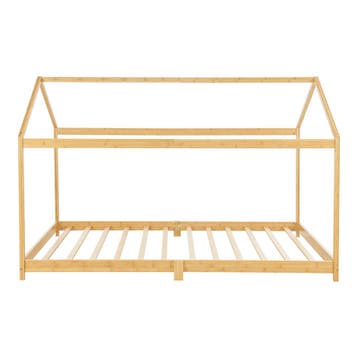 [en.casa] Kinderbed Vindafjord huisbed met matras bamboe 90x, Verzenden, Nieuw