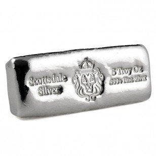 5 Troy Ounce - Zilver .999 - 5 oz Scottsdale 999 Fine Silver