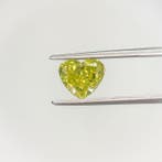 1 pcs Diamant (Natuurlijk gekleurd) - 3.01 ct - Hart - Fancy, Nieuw