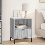 vidaXL Nachtkastje met lade Grijs sonoma 49 x 36 x 61 cm, Minder dan 45 cm, Verzenden, Nieuw, 55 tot 70 cm