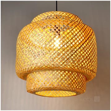 BOHO hanglamp BONN Ø30cm Naturel Bamboe - Kobi Design, Ophalen of Verzenden, Nieuw