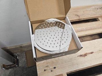 Regendouchekop Rond 20cm Chroom Hoofddouche met rubbere, Ophalen of Verzenden, Nieuw, Chroom, Bad