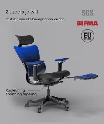 Ergonomische Bureaustoel - Office Chair - Gamestoel - Volwas, Verzenden, Zo goed als nieuw