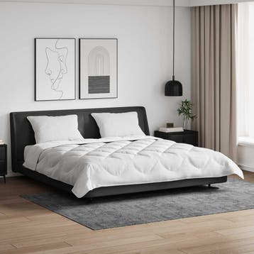 vidaXL Dekbed Set met kussen 3 pcs Wit Microfiber en Dons, Verzenden, Nieuw, Wit