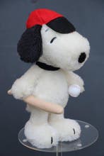 Steiff: Snoopy van Peanuts met baseball slaghout, bal en