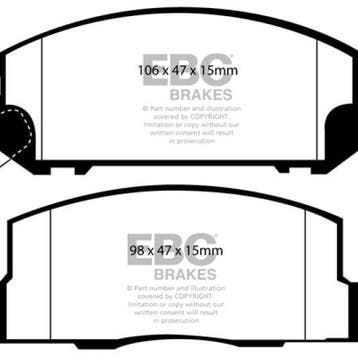 EBC 99-02 Toyota MR2 1.8 Redstuff Rear Brake Pads, Ophalen of Verzenden, Nieuw