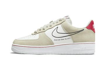 Nike Air Force 1 Low First Use Light Sail Red, Nieuw