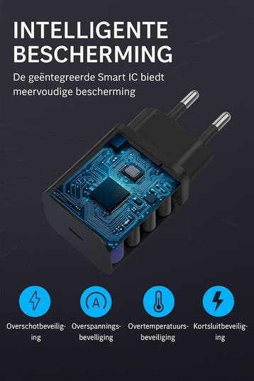 USB-C Oplader – 45W Snellader 2-Pack + 3m USB-C Kabel –, Ophalen of Verzenden, Nieuw