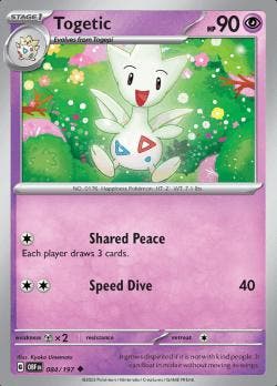 Togetic 084/197 reverse holo Obsidian flames, Ophalen of Verzenden, Nieuw, Losse kaart, Foil