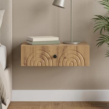 vidaXL Wandmontage Zijtafel 59 x 34,5 x 17 cm Bewerkt hout, Huis en Inrichting, Verzenden, Nieuw