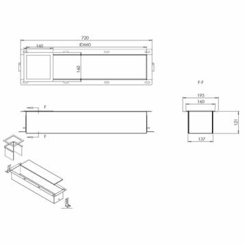 Reserve Toiletrolhouder Inbouw RVS Mat Zwart, Ophalen of Verzenden, Nieuw