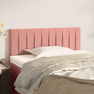 vidaXL Hoofdbord 80x5x78/88 cm fluweel roze, Verzenden, Nieuw, Stof