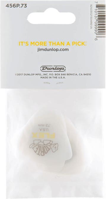 Jim Dunlop 456P073 Tortex Flex bas plectrum 0.73 mm 6-pack, Muziek en Instrumenten, Instrumenten | Toebehoren, Ophalen of Verzenden