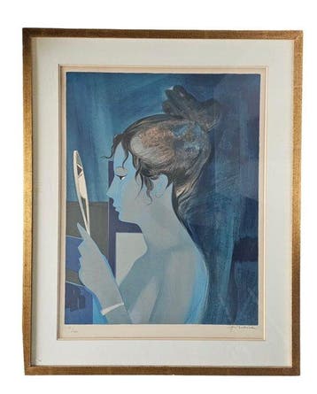 Camille Hilaire (1916-2004) - Dame au miroir