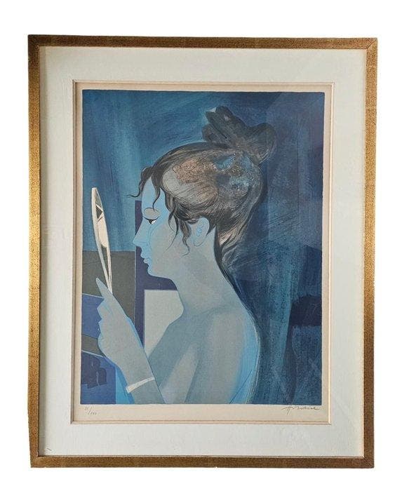 Camille Hilaire (1916-2004) - Dame au miroir, Antiek en Kunst, Antiek | Overige Antiek