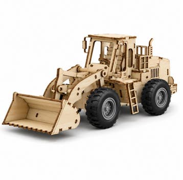 C.M. Bulldozer Voorlader met Pull-Back Mechanisme Houten..., Verzenden, Nieuw
