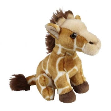 Pluche giraffe knuffel - 18 cm - safaridier - knuffel, Verzenden, Nieuw