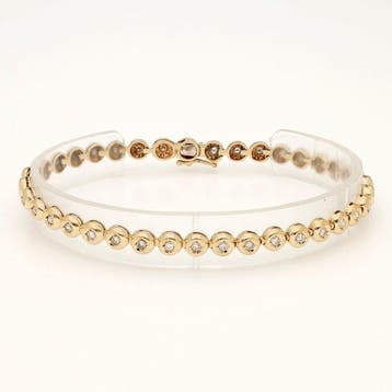 Armband - 14 karaat Geel goud Diamant (Natuurlijk) - Tennis, Nieuw