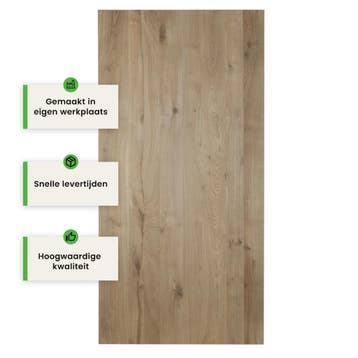 Houten tafelblad salontafel - 4cm dik eiken - Rechte afwerki, Verzenden, Nieuw