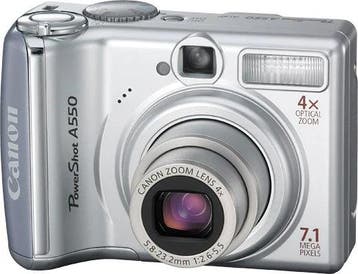 Canon PowerShot A550 Digitale Compact Camera - Zilver, Verzenden, Zo goed als nieuw