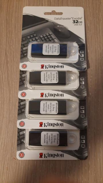 Windows 11 pro-installatie/herstel-kingston usb stick 32gb, Computers en Software, Ophalen of Verzenden, Nieuw, Windows
