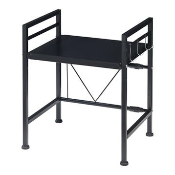 Magnetron rek Sorsele keukenrek 48x40-63x32 cm zwart [en.cas, Verzenden, Nieuw