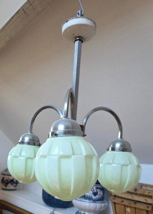 Plafondlamp - Opaline glas, Antiek en Kunst, Kunst | Designobjecten