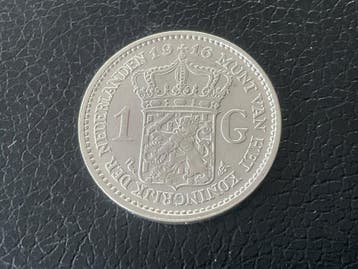 Nederland. Wilhelmina. 1 Gulden 1916 (Zonder minimumprijs)