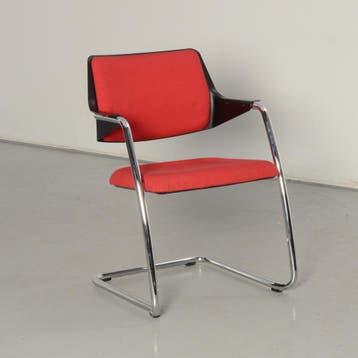 Girsberger Reflex vergaderstoel, rood, sledeframe, Huis en Inrichting, Ophalen of Verzenden, Nieuw