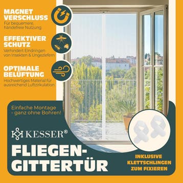 KESSER® Magnetisch deurgordijn - Vliegengordijn - 80x200cm -, Doe-het-zelf en Verbouw, Verzenden, Zo goed als nieuw