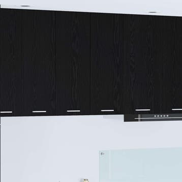 vidaXL Hangkast 2 pcs Zwarte Eik en Wit 30 x 31 x 80 cm, Verzenden, Nieuw, Zwart