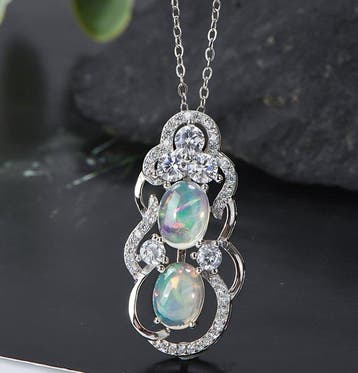 Zonder minimumprijs - Ketting met hanger Zilver, Platina,, Sieraden, Tassen en Uiterlijk, Antieke sieraden